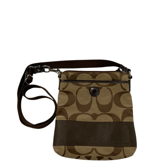 Coach Brown and Tan Crossbody Bag - Picture 1 of 6